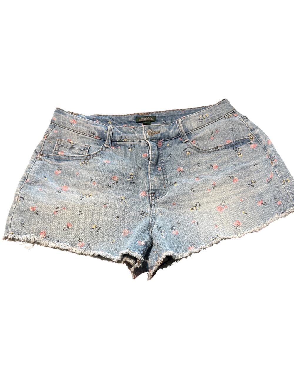 Wild Fable Floral Cut Off Denim Shorts Size 8